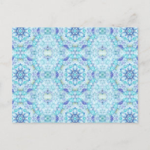 Blue Tile Mandala Postkarte