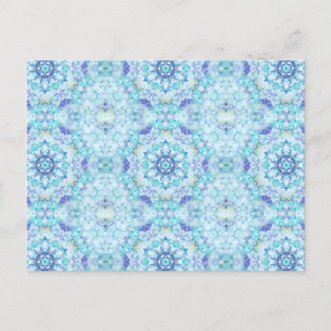 Blue Tile Mandala Postkarte (Vorderseite)