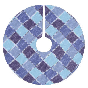 BLUE TILE POLYESTER WEIHNACHTSBAUMDECKE