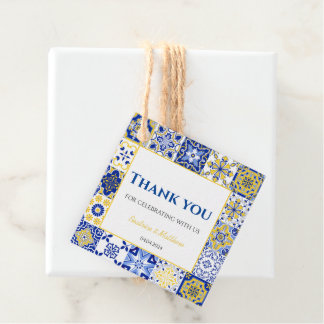 Blue Tiles Amalfi Wedding Lemon Bridal Vielen Dank Geschenkanhänger