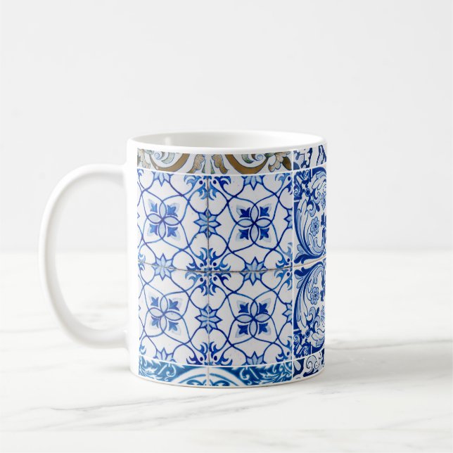 Blue Tiles Coffee Tasse (Links)