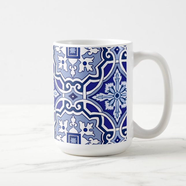 Blue tiles,Mediterranean tiles,majolica    Kaffeetasse (Rechts)