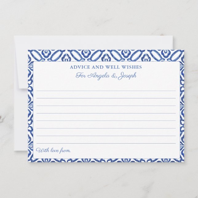 Blue Tiles Tipp Gut wünscht Karte (Vorderseite)