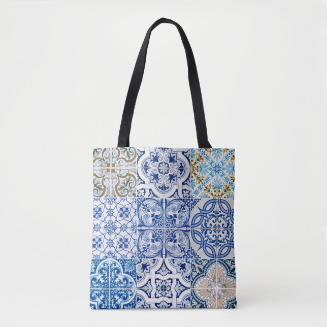 Blue Tiles Tote Bag (Vorderseite)