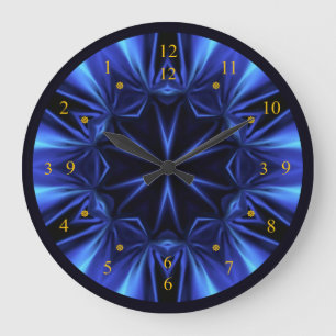 Blue Time Warp V1 ~ Time Machine ~ Große Wanduhr