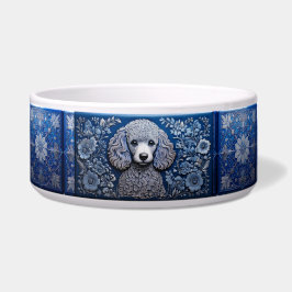 Blue Tin Poodle Napf