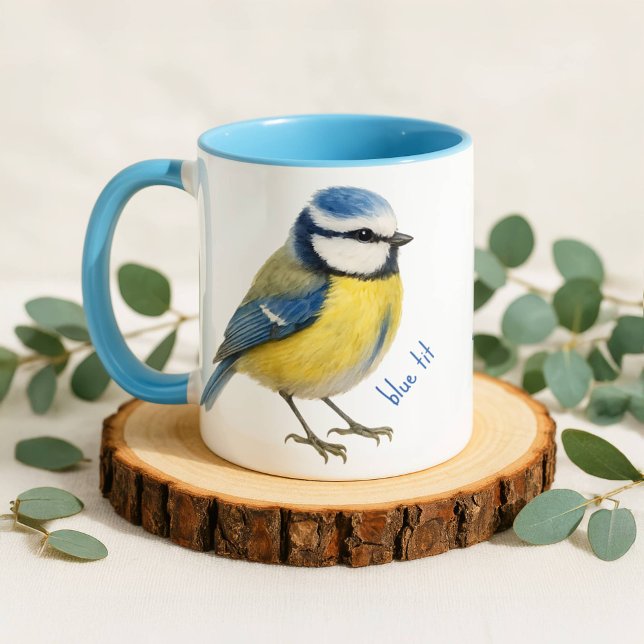 Blue Tit Bird Mug Nature Lover Gift Tasse (Von Creator hochgeladen)