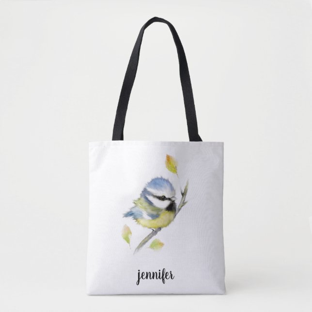 Blue tit Bird Tote Bag (Vorderseite)