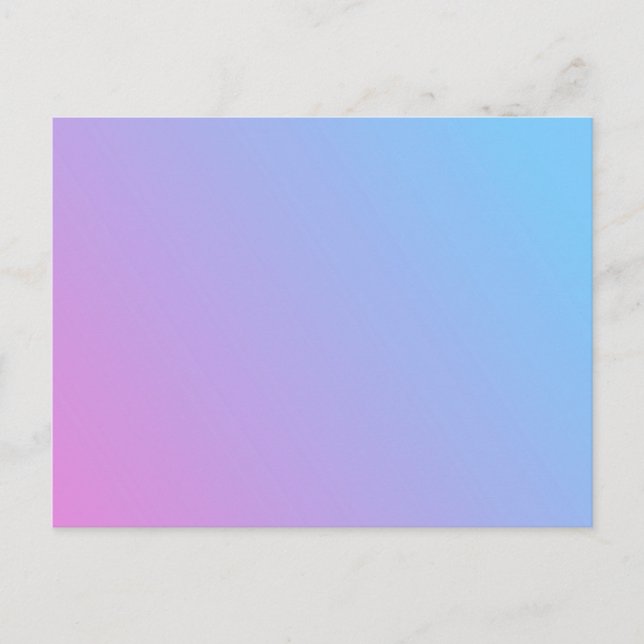 Blue to Pink Ombre Postcard Postkarte (Vorderseite)