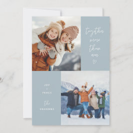 Blue Together more als je 2-Foto-Ferienkarte Feiertagskarte
