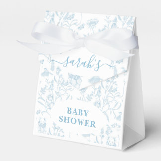 Blue Toile Bear Baby Shower Boy Geschenkschachtel