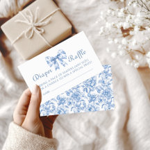 Blue Toile Bow Babydusche Windelwanne
