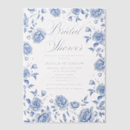 Blue Toile Chinoiserie Blumengarten Brautparty