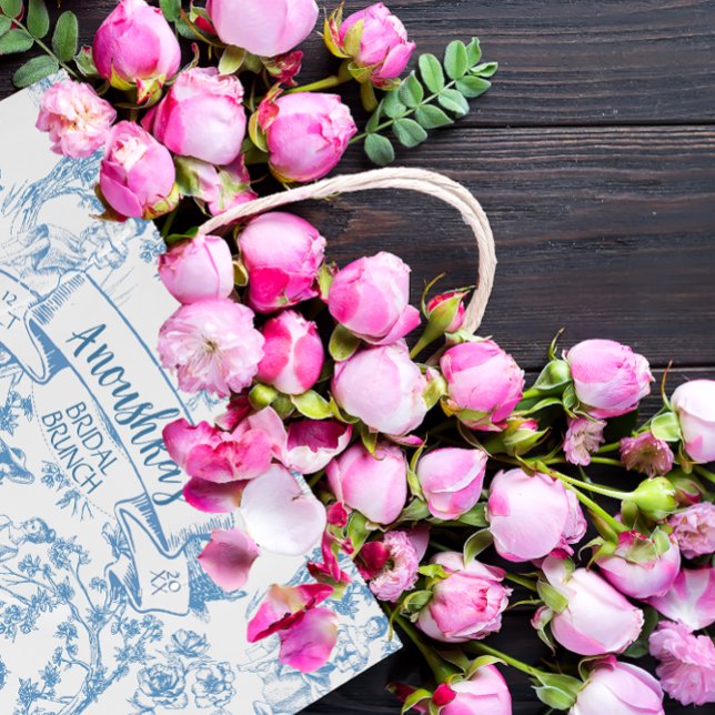 Blue Toile de Jouy Brautparty Große Geschenktüte (Von Creator hochgeladen)