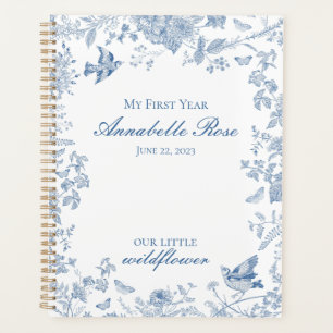 Blue Toile De Jouy Vintag Floral mein erstes Jahr Planer