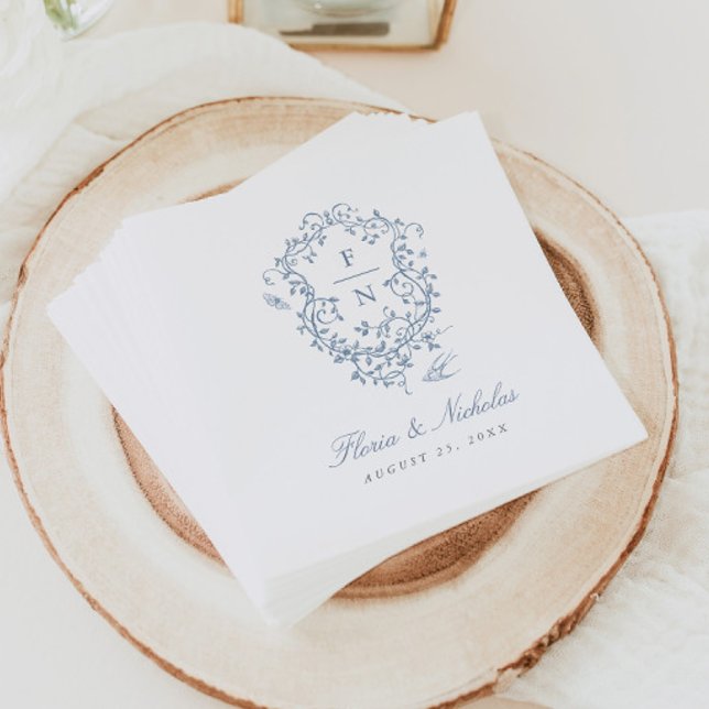 Blue Toile Wedpaper Napkins Chinoiserie Serviette (Von Creator hochgeladen)