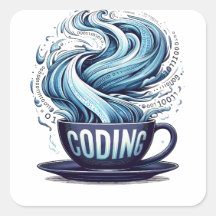 Blue Tone Coding Coffee Binary Numbers Programmier