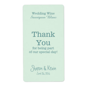 Blue Tones Wedding Wine Vielen Dank