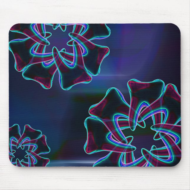 Blue Tooth Blume Design Dentist Mousepad (Vorne)