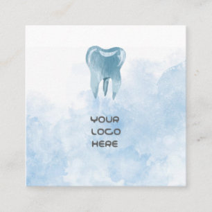 Blue Tooth Dentis Business Card Quadratische Visitenkarte