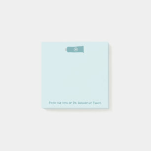 Blue Toothpaste Tube Dentalbotschaften Post-it Klebezettel