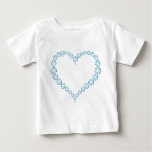 Blue Topaz Gem Herz Baby T-shirt
