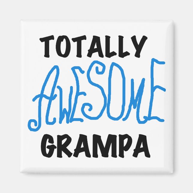 Blue Total Phantastisch Grampa T - Shirt und Gesch Magnet (Vorne)