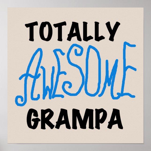 Blue Total Phantastisch Grampa T - Shirt und Gesch Poster (Vorne)
