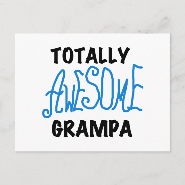 Blue Total Phantastisch Grampa T - Shirt und Gesch Postkarte (Vorderseite)