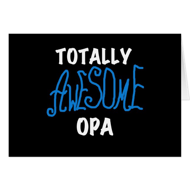 Blue Total Phantastisch Opa T - Shirt und Geschenk (Vorderseite (Horizontal))