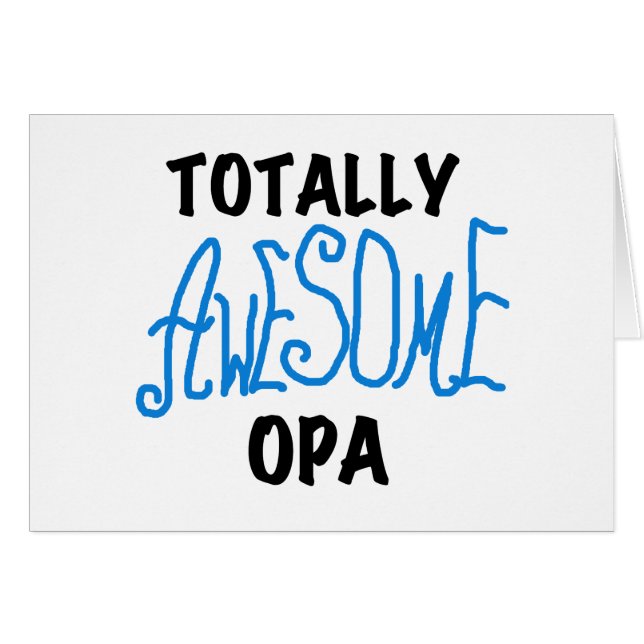 Blue Total Phantastisch Opa T - Shirt und Geschenk (Vorderseite (Horizontal))