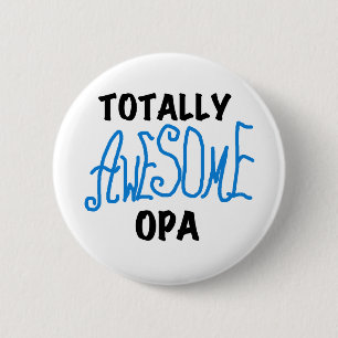 Blue Total Phantastisch Opa T - Shirt und Geschenk Button