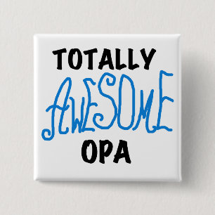 Blue Total Phantastisch Opa T - Shirt und Geschenk Button