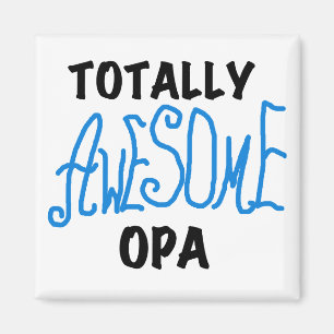 Blue Total Phantastisch Opa T - Shirt und Geschenk Magnet