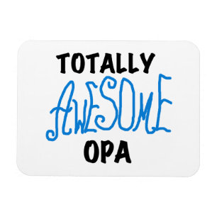 Blue Total Phantastisch Opa T - Shirt und Geschenk Magnet