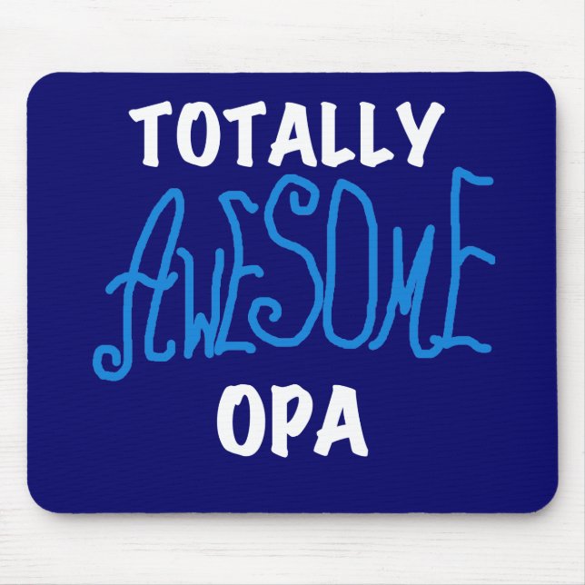Blue Total Phantastisch Opa T - Shirt und Geschenk Mousepad (Vorne)