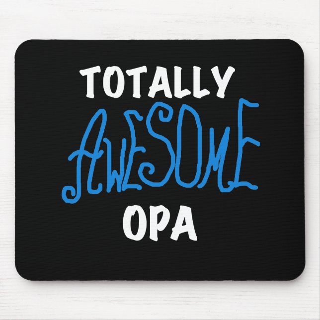 Blue Total Phantastisch Opa T - Shirt und Geschenk Mousepad (Vorne)