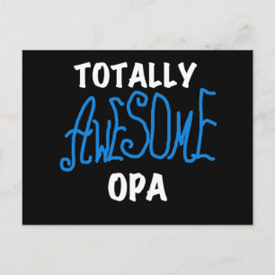 Blue Total Phantastisch Opa T - Shirt und Geschenk Postkarte