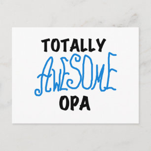 Blue Total Phantastisch Opa T - Shirt und Geschenk Postkarte