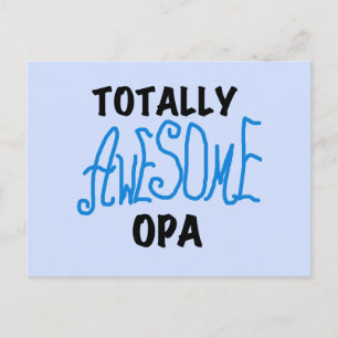 Blue Total Phantastisch Opa T - Shirt und Geschenk Postkarte