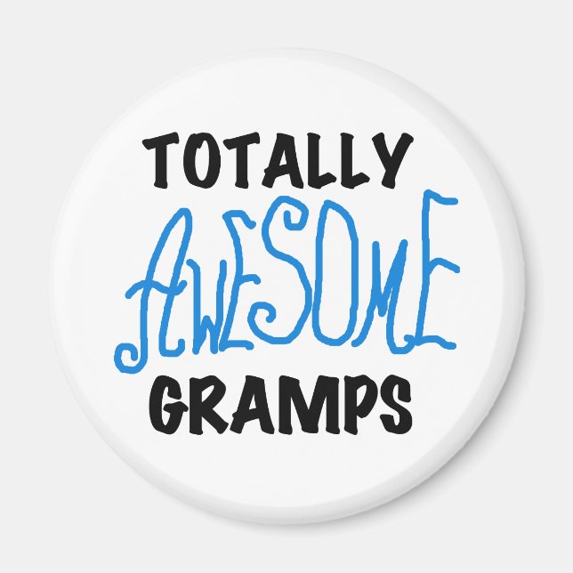 Blue Totally Phantastisch Gramps T - Shirt und Ges Magnet (Vorne)