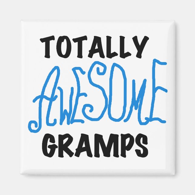 Blue Totally Phantastisch Gramps T - Shirt und Ges Magnet (Vorne)