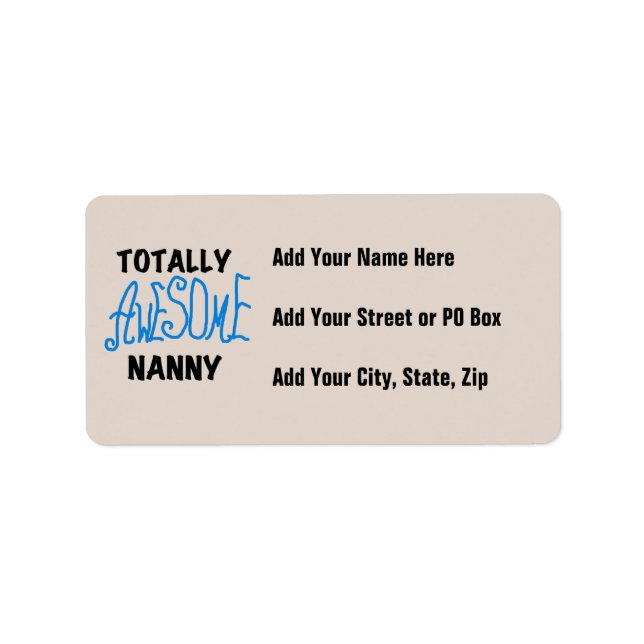 Blue Totally Phantastische T - Shirt und Geschenke Adressaufkleber (Vorne)