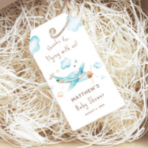 Blue Toy Airplane Boy Baby Dusche Vielen Dank