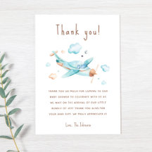 Blue Toy Airplane Boy Baby Shower