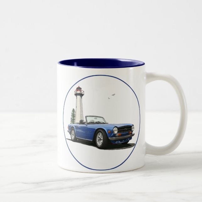 Blue TR6 Zweifarbige Tasse (Rechts)