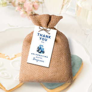 Blue Tractor Geburtstag Vielen Dank für Ihr Intere Geschenkanhänger