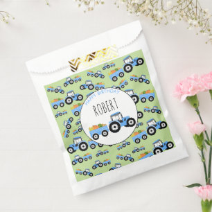 Blue Tractor LKW Farm Produzieren Geburtstag Geschenktütchen