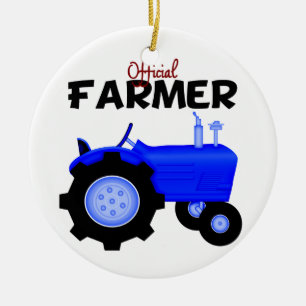 Blue Tractor Weihnachtsschmuck