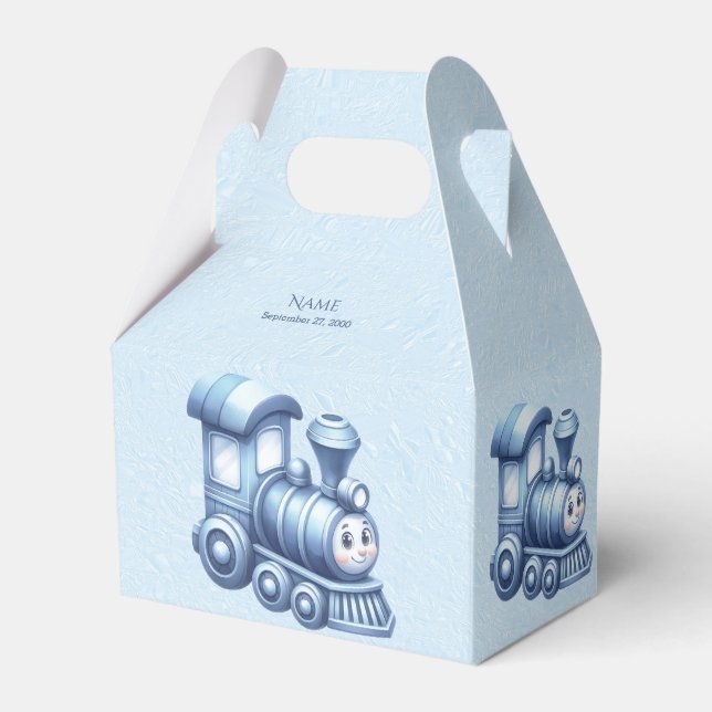 Blue Train Favor Box Geschenkschachtel (Vorderseite)